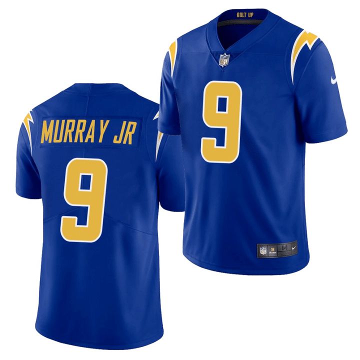 Men Los Angeles Chargers #9 Kenneth Murray Jr Nike Royal Limited NFL Jersey